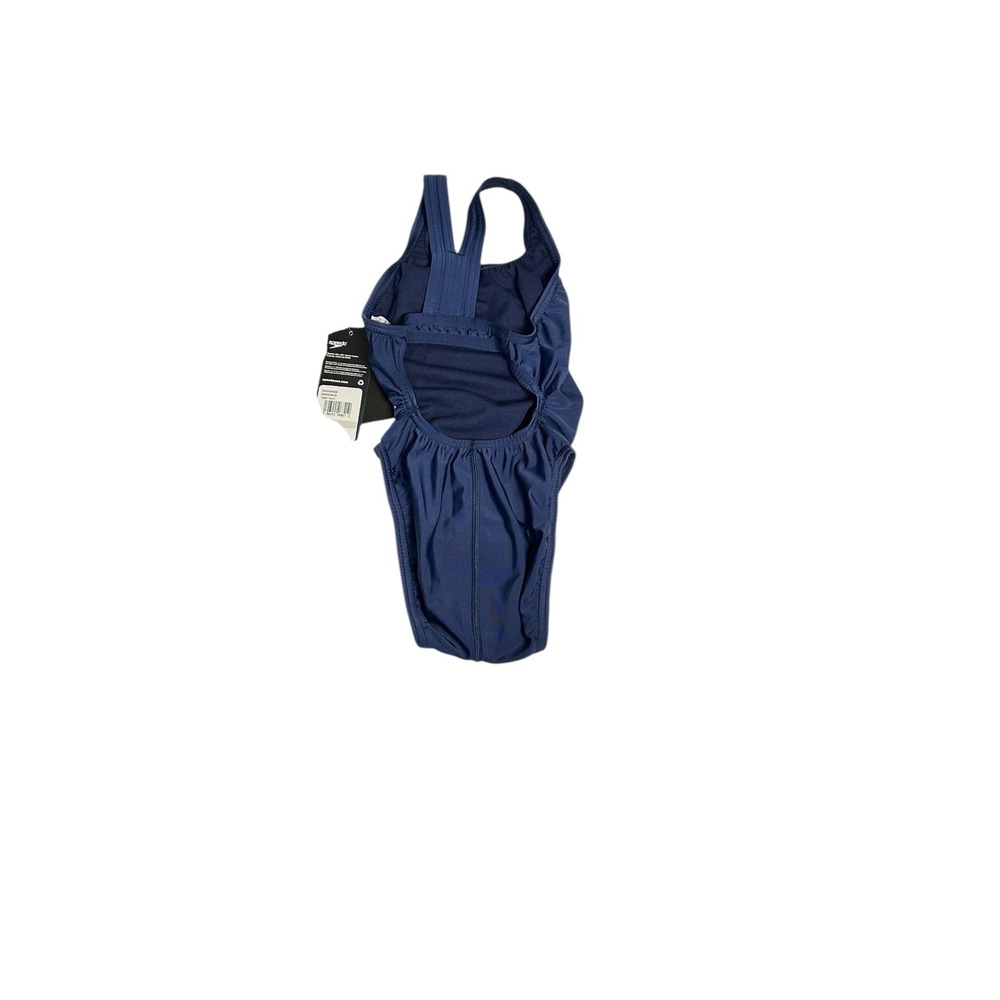 Speedo Navy Blue Girls Youthetic Swimsuit One Piece Competition Swimwear Size 20